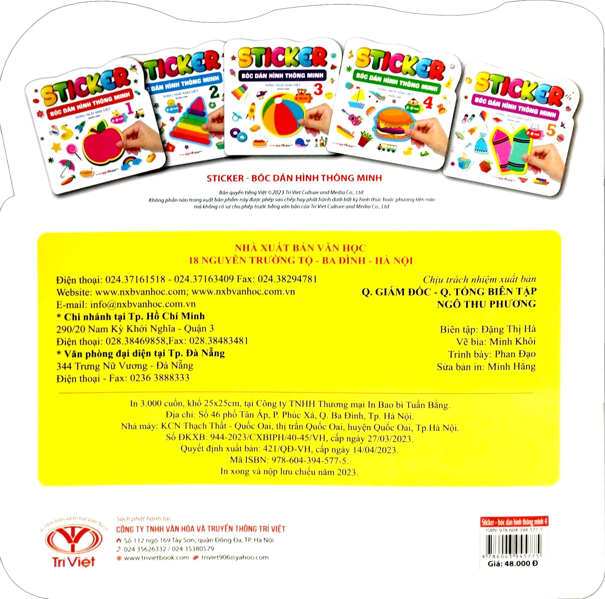 Sticker - Bóc Dán Hình Thông Minh - Song Ngữ Anh-Việt - Tập 4