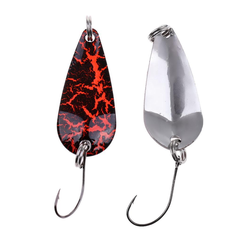 5Pcs Fishing Lures Set Copper Spoon Sequins Metal Lures Hard Baits Crankbait with Single Hook