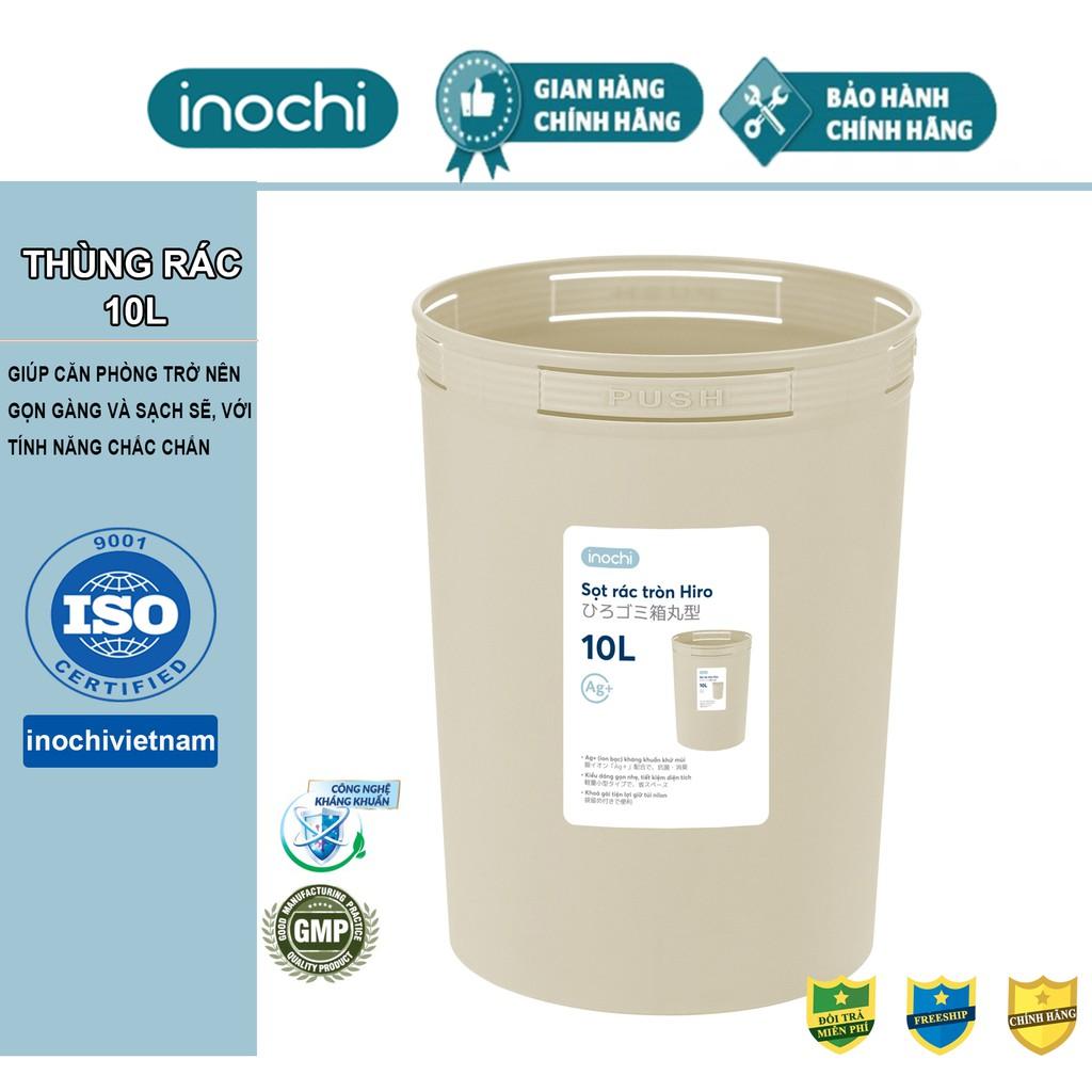 Thùng rác Mini -thông minh Nhựa Tròn Inochi 5 10 15 Lít Làm Sọt Rác Văn Phòng, Khách Sạn SR10L