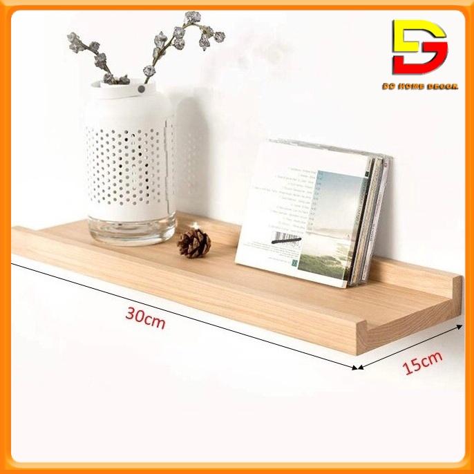 Kệ Gỗ Decor Giá Gỗ Treo Tường Trang Trí Phòng Khách Làm Kệ Đựng Gia Vị Rộng 12cm DC-29