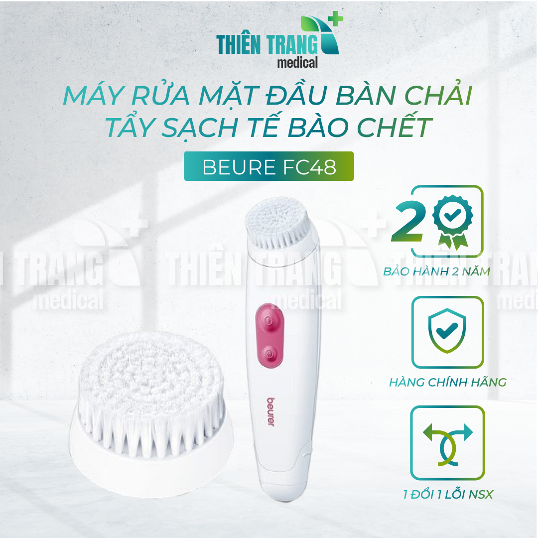 Máy rửa mặt đầu bàn chải tẩy sạch tế bào chết FC48