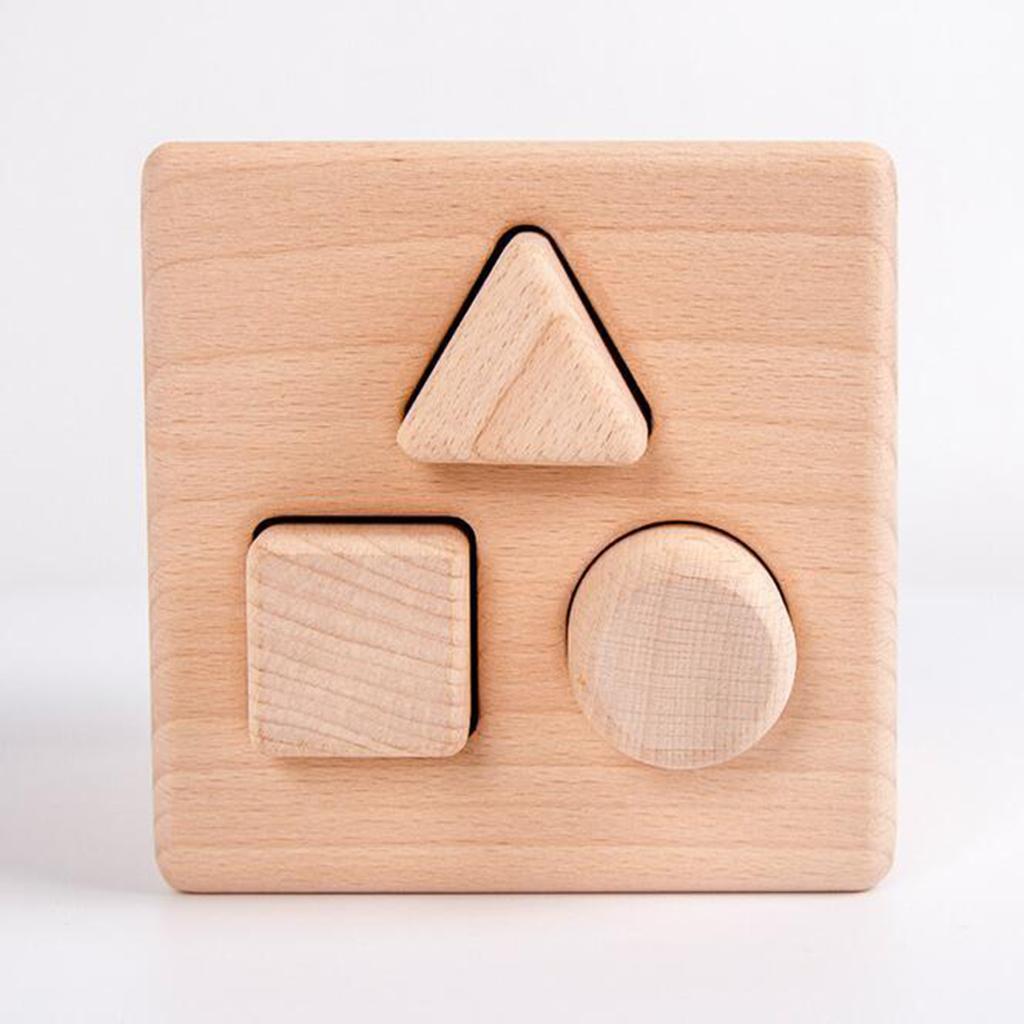 Wooden Shape Sorter Educational Toy Solid Wood Geometric