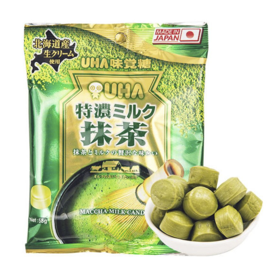 Combo 6 gói Kẹo Tokuno UHA 8.2 vị sữa trà xanh gói 80gr