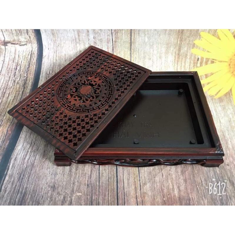 Khay trà giả gỗ có chân đế chữ nhật sang trọng kiểu dáng mới cho mọi nhà