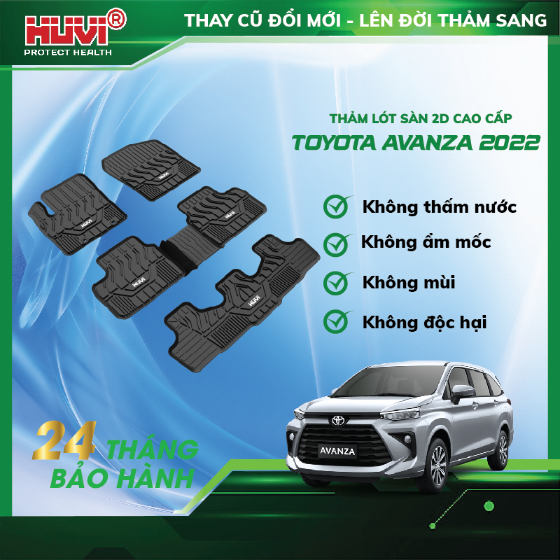 Thảm lót sàn ô tô Toyota Avanza 2022 nhựa TPE thân thiện môi trường