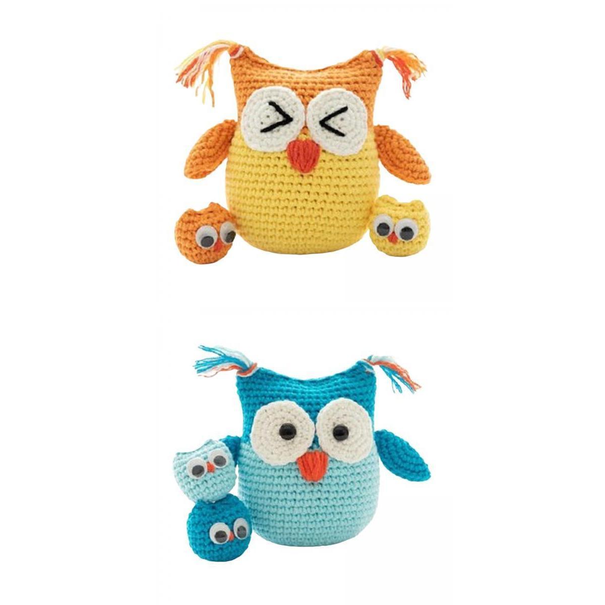 2pcs DIY Beginner Crochet Kit Needlework Crocheting Craft Classic Make Your Own Crochet Doll Kit for Beginners for Birthday Gift