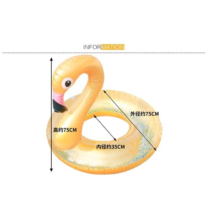 Trong lưới màu đỏ dày trong mờ có đính kết vàng hồng hạc vòng bơi vòng bơi người lớn bơm hơi vòng dưới cánh tay