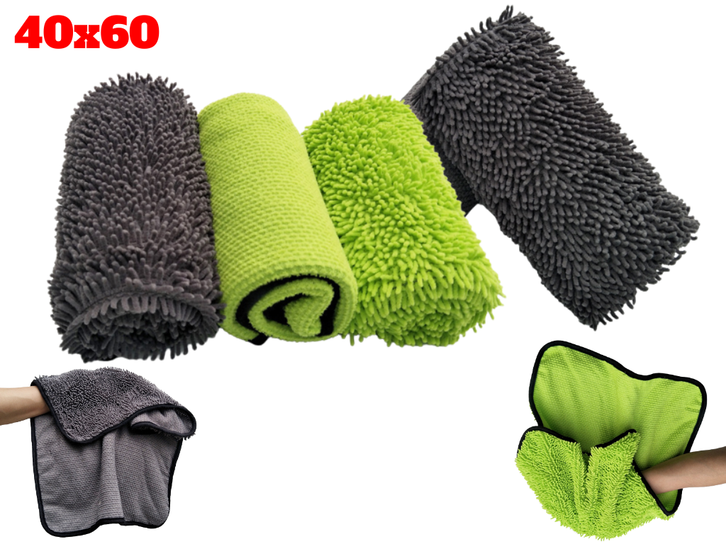 Khăn Lau Xe Chuyên Dụng Microfiber Sợi San Hô Thấm Hút Tốt, Mềm Mịn 40x60cm