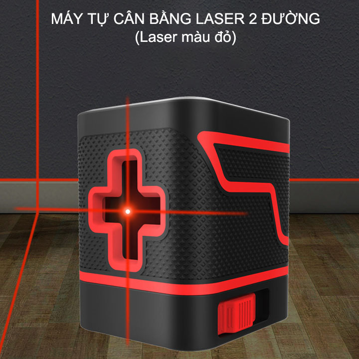Máy cân bằng laser 2 đường màu đỏ, nhỏ gọn, dùng trong nhà