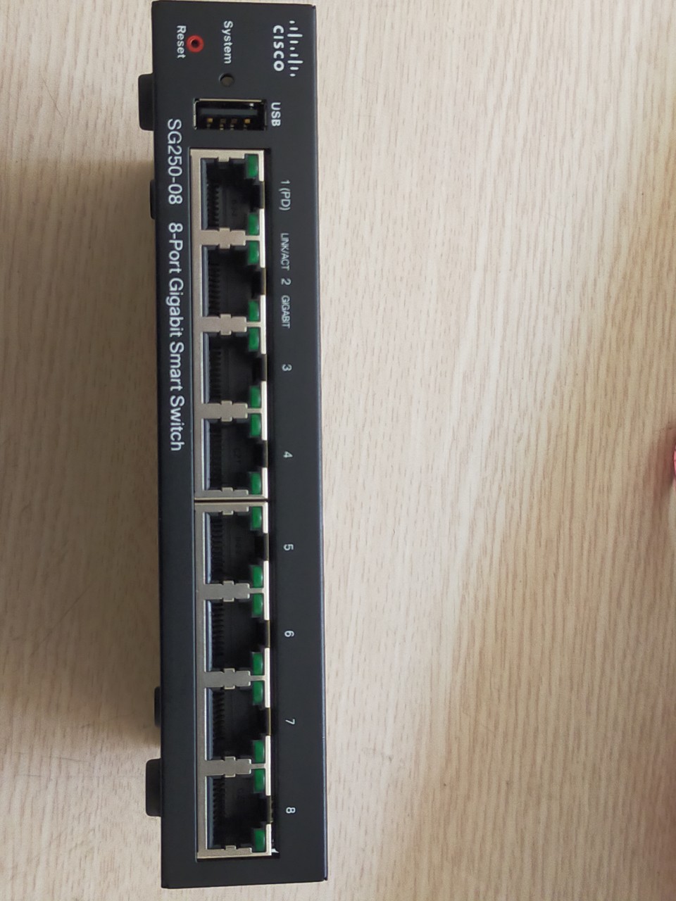 CISCO SG250-08  8-Port Gigabit Smart Switch, hàng chính hãng