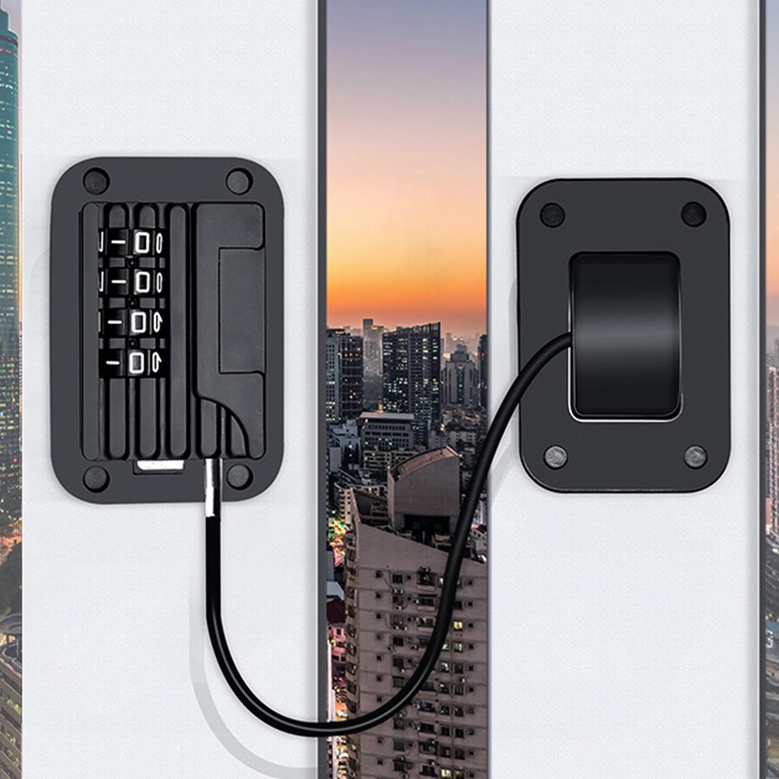 2xRefrigerator Window Lock Kid Safety Coded Combination Locks For Fridge Door Black