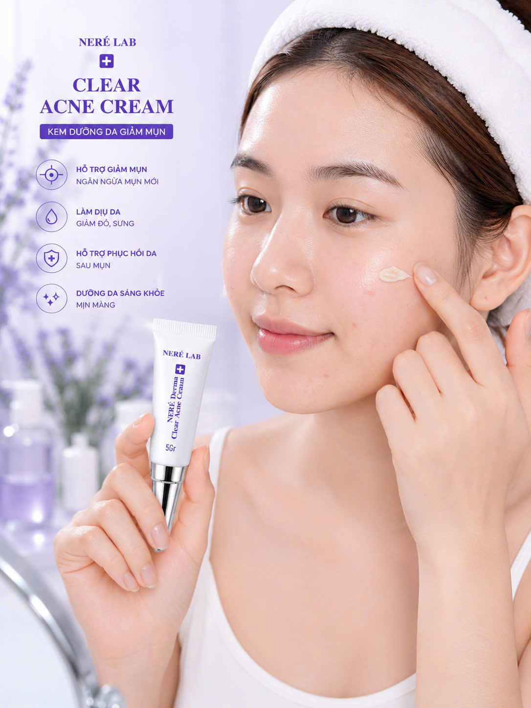 Kem Dưỡng Giảm Mụn Clear Acne 5g - Hỗ trợ giảm mụn, Làm sạch da, Giảm đỏ