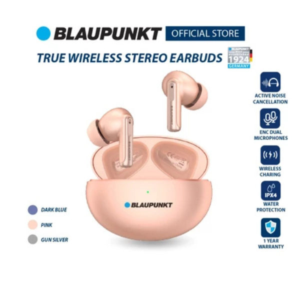 Tai nghe Bluetooth chống ồn Blaupunkt BAT8001K- Màu hồng- Hàng chính hãng
