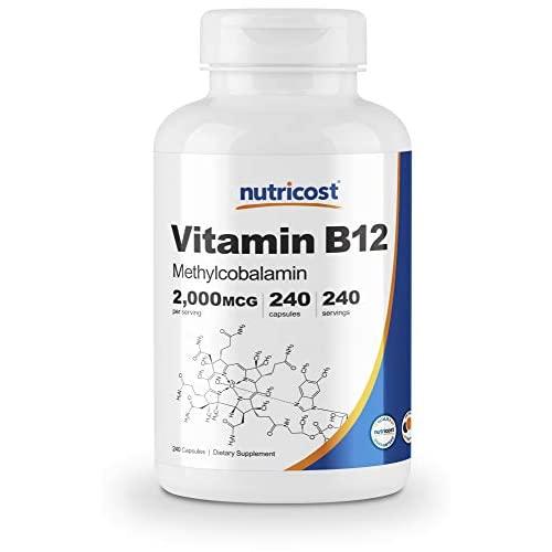 Nutricost Vitamin B12 2000mcg, 240 Capsules - Veggie Caps, Non-GMO, Gluten Free B12 Supplement