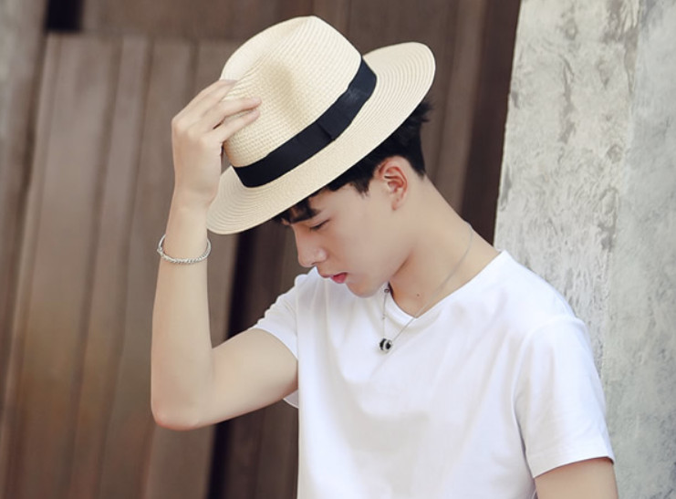 Mũ fedora nam thời trang, nón phớt cói vành rộng nam cao cấp