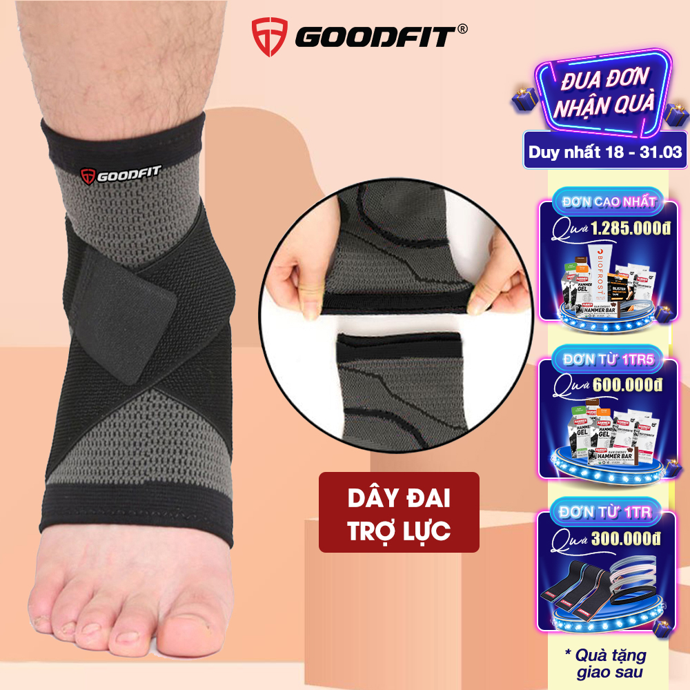 Băng bảo vệ cổ chân thể thao đàn hồi GoodFit GF614A