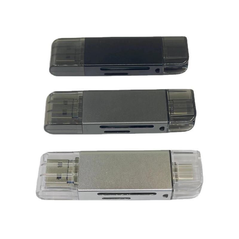 Đầu đọc thẻ hai trong một type-c sang SD + TF kiểu mới nhất Đầu đọc thẻ máy tính bảng điện thoại di động Android type-c