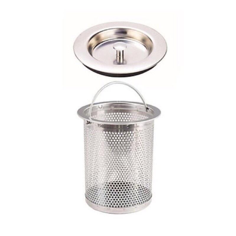 giỏ lọc rác và nắp chặn rác bồn rửa bát Inox cao cấp ( 2 chi tiết)