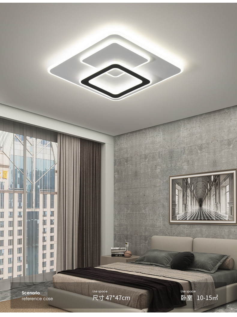 Đèn led ốp trần trang trí phòng khách, phòng ngủ sang trọng, đền có thể điều chỉnh 3 mức độ sáng bằng điều khiển từ xa