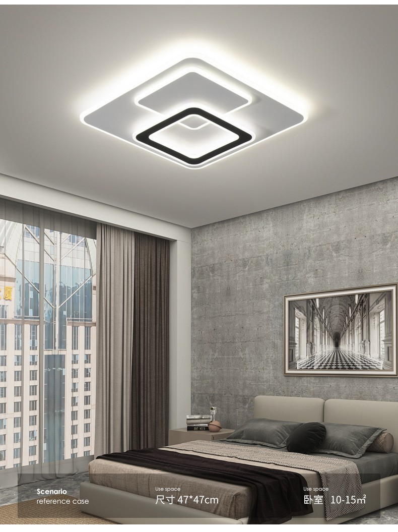Đèn led ốp trần trang trí phòng khách, phòng ngủ sang trọng, đền có thể điều chỉnh 3 mức độ sáng bằng điều khiển từ xa