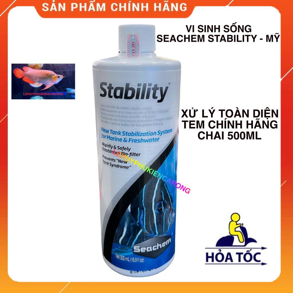 Vi Sinh Sống Cho Hồ Cá Biển Và Bể Cá Nước Ngoạt Seachem Stability 250ml 500ml Của Mỹ Có Tem Chính Hãng