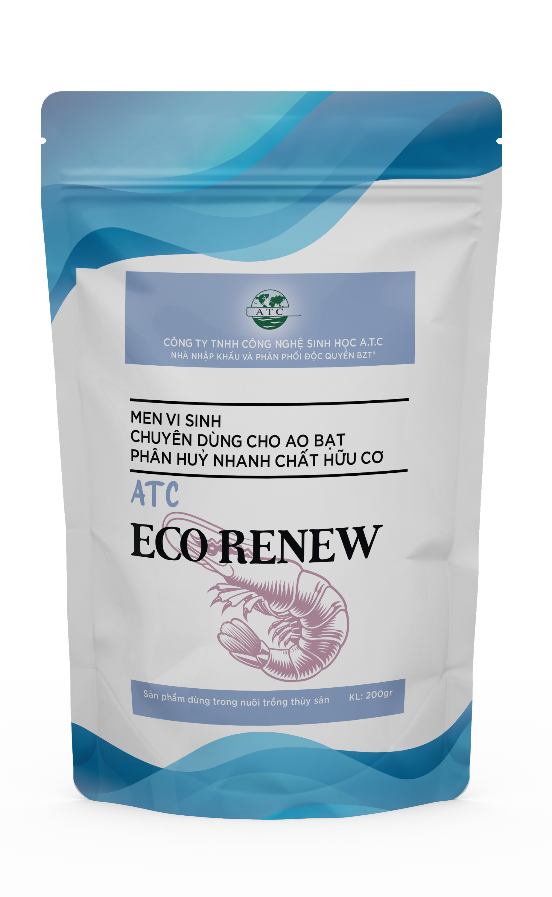 Men vi vinh chuyên dụng xử lý nhớt trong ao hồ ATC-Eco Renew 200gr