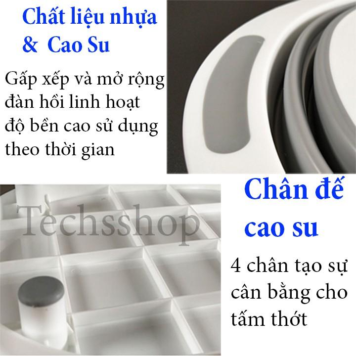 Thau Nhựa Gấp Gọn Kiêm Tấm Thớt Cắt Rau Củ Quả Trong Nhà Bếp - Loại Dày