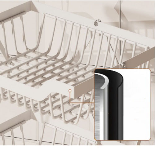 Kệ Bếp Rau Quả Xếp Gọn Nhật Bản 4 tầng CarbonSteel White
