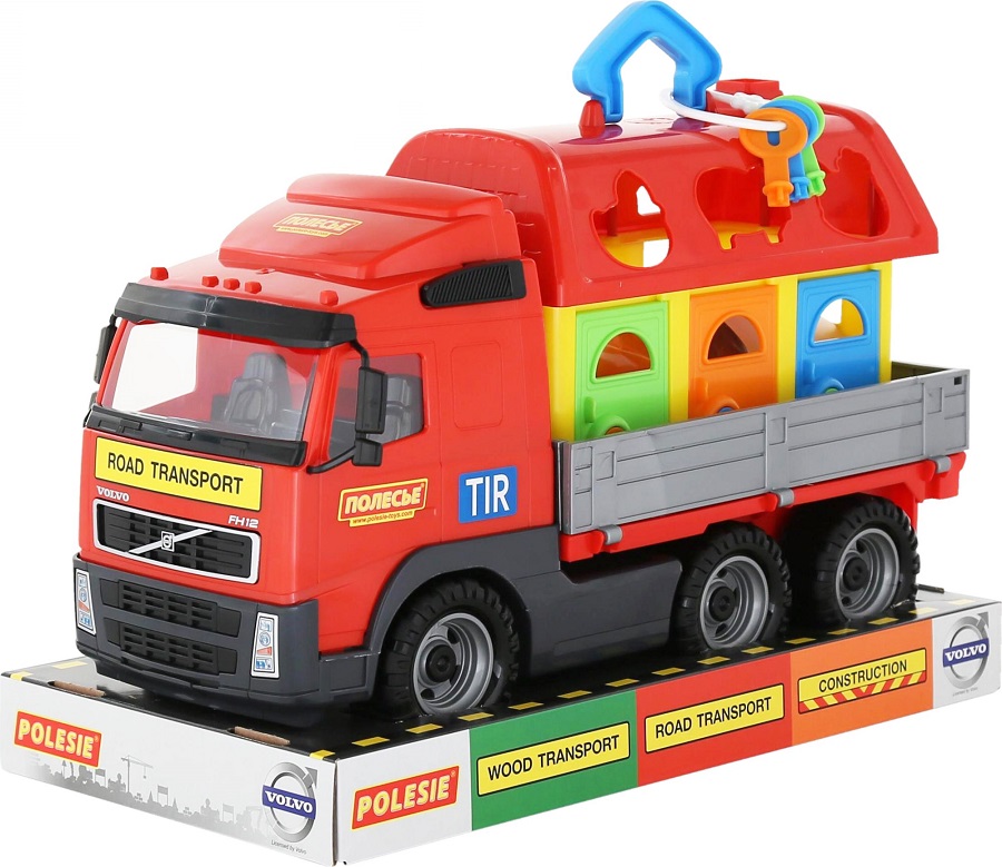 Xe tải Volvo chở ngôi nhà thú cưng đồ chơi - Polesie Toys