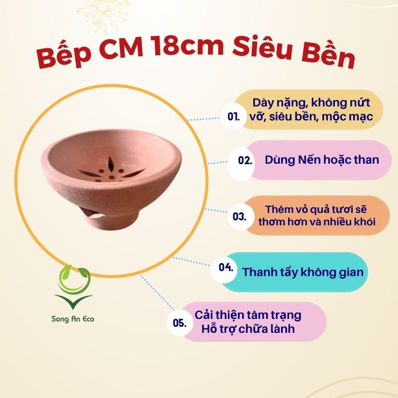 Bếp đốt bồ kết và thảo mộc các loạI
