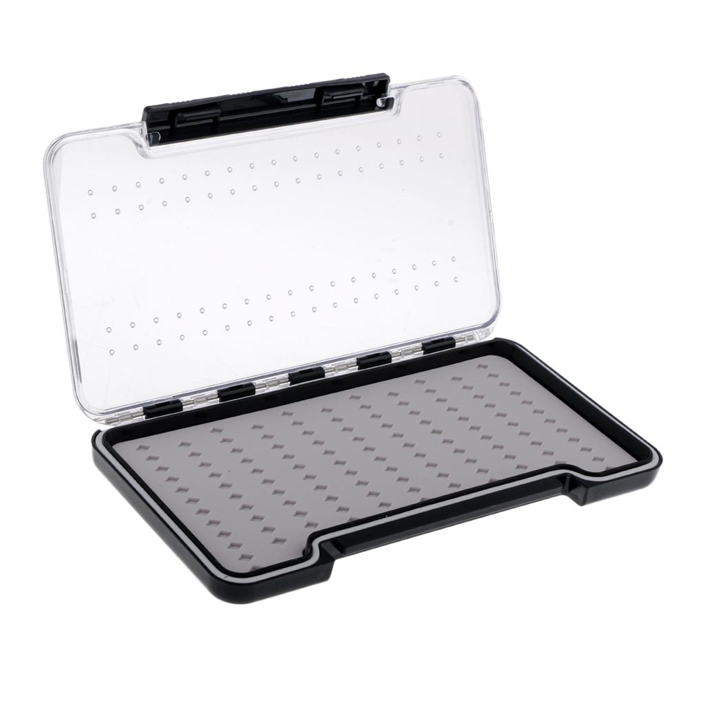 Fly Fishing Box Plastic Box Slit Silicone Component Slim Box Transparent Lid