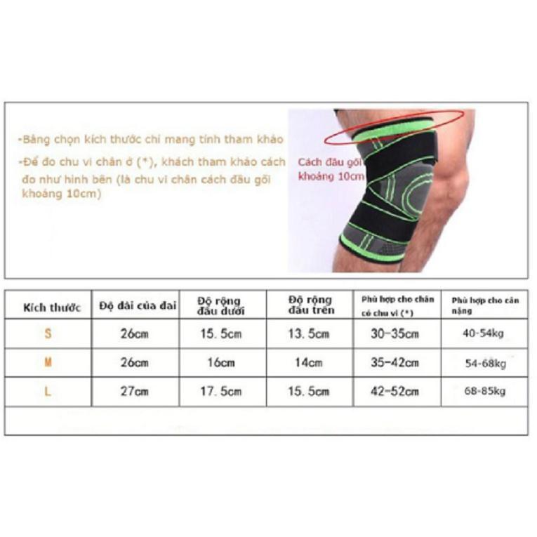 Miếng Bó Gối Và Dây Cuốn Nén Full Thể Thao Vải Dệt Kim Chơi Đá Bóng Nhẩy cao leo núi xe đạp cầu lông