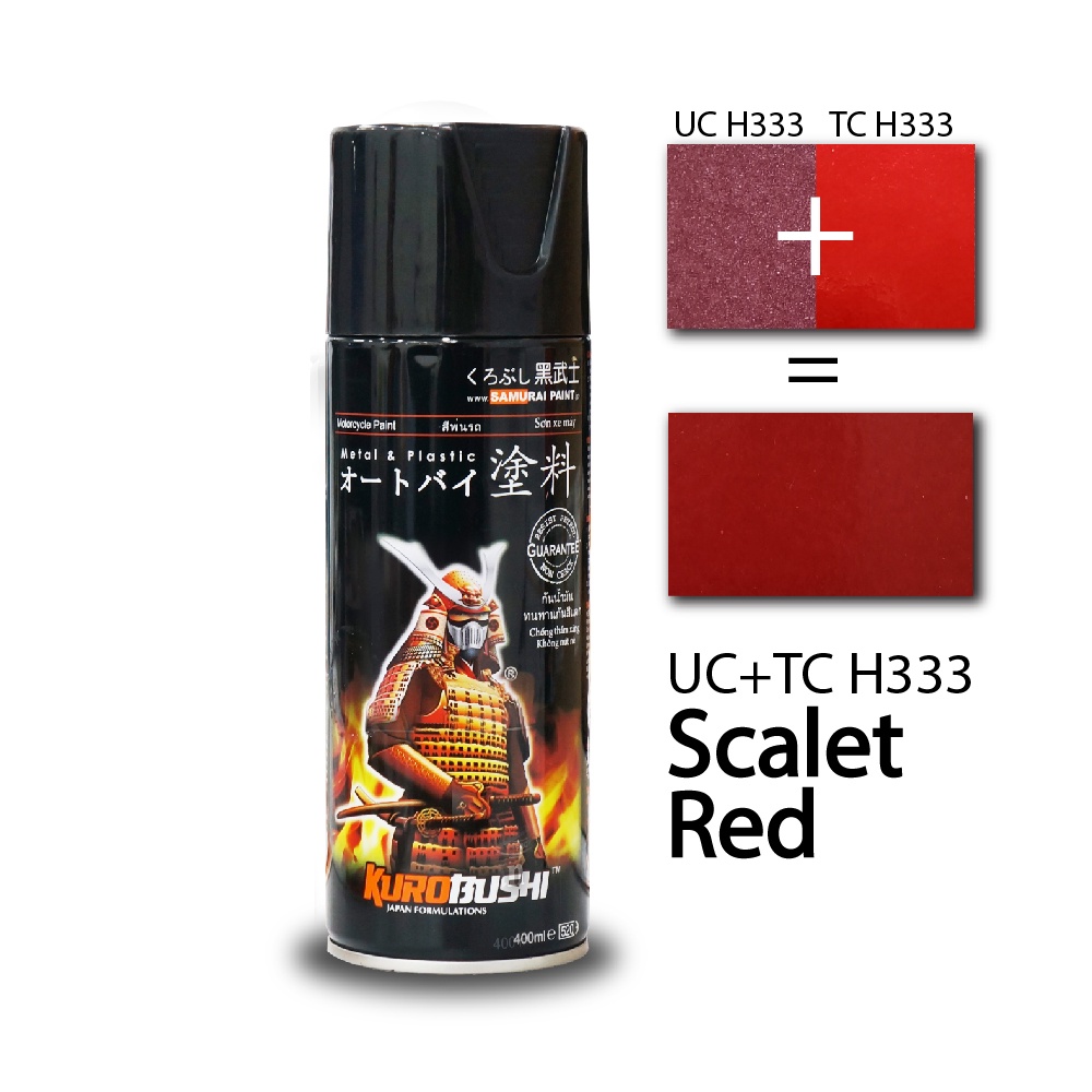 COMBO Sơn xịt Samurai Kurobushi - màu đỏ tươi  UC+ TC H333