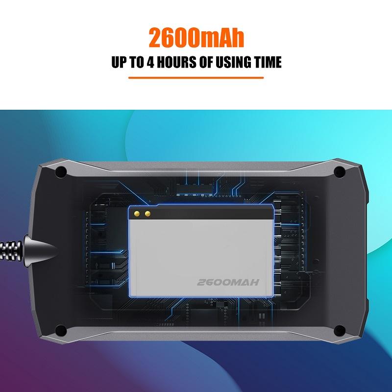 Màn Hình IPS 4.3 Inch Camera Nội Soi Công Nghiệp Ống Kính Đơn Kép HD1080P Kiểm Tra Ô Tô Borescope IP68 Đèn LED Chống Nước 2600MAh