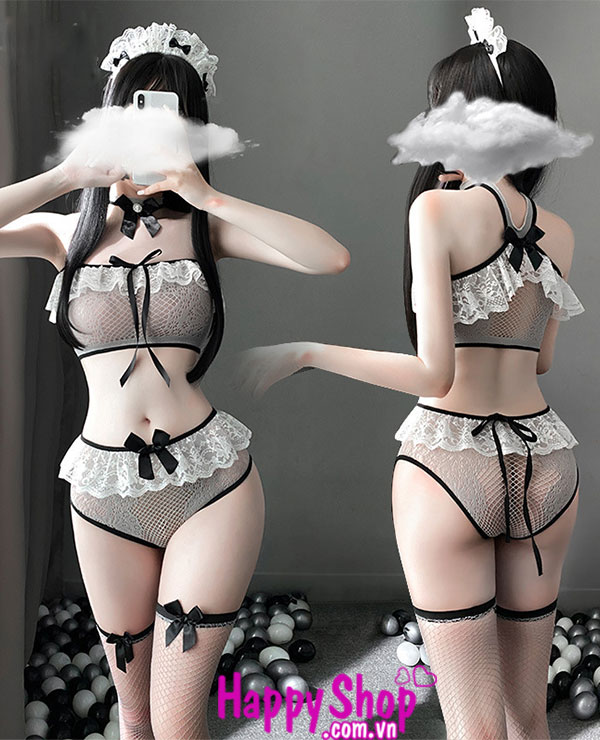 Đồ ngủ 2 mảnh hầu gái sexy TK3133