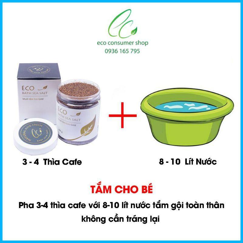 Combo 3 tặng 1 muối tắm bé Sinh Dược Eco Gold 370g dùng cho bé từ sơ sinh giảm nhanh rôm sảy mẩn ngứa hỗ trợ chàm hăm