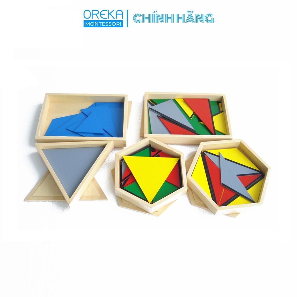 Đồ chơi trẻ em Oreka Montessori Tạo hình tam giác thu nhỏ - 0310901