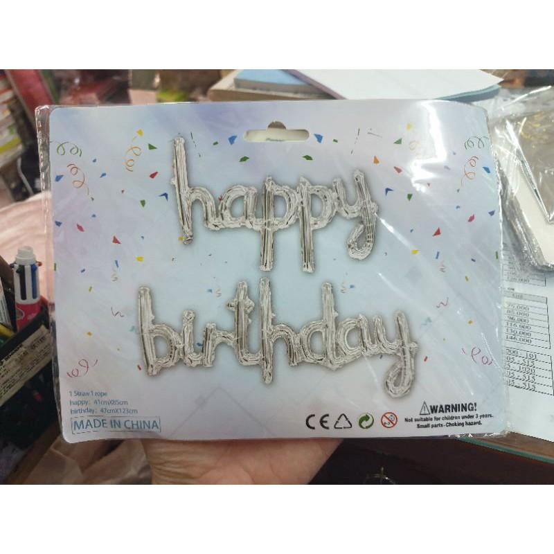 Bóng Chữ happy birthday Dính Liền