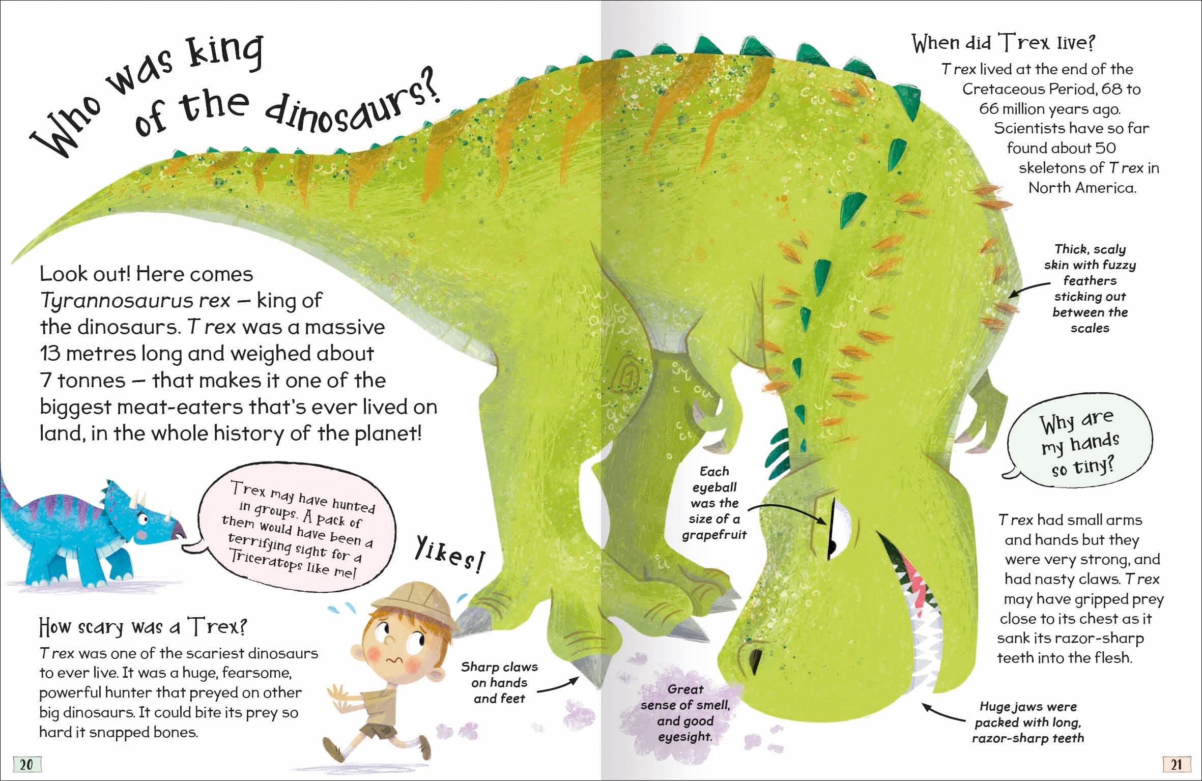 Sách ngoại văn: Dinosaurs And Prehistoric Life - Curious Questions And Answers