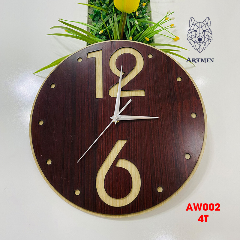 AW002 - Đồng Hồ Gỗ Treo Tường – Décor Trang Trí