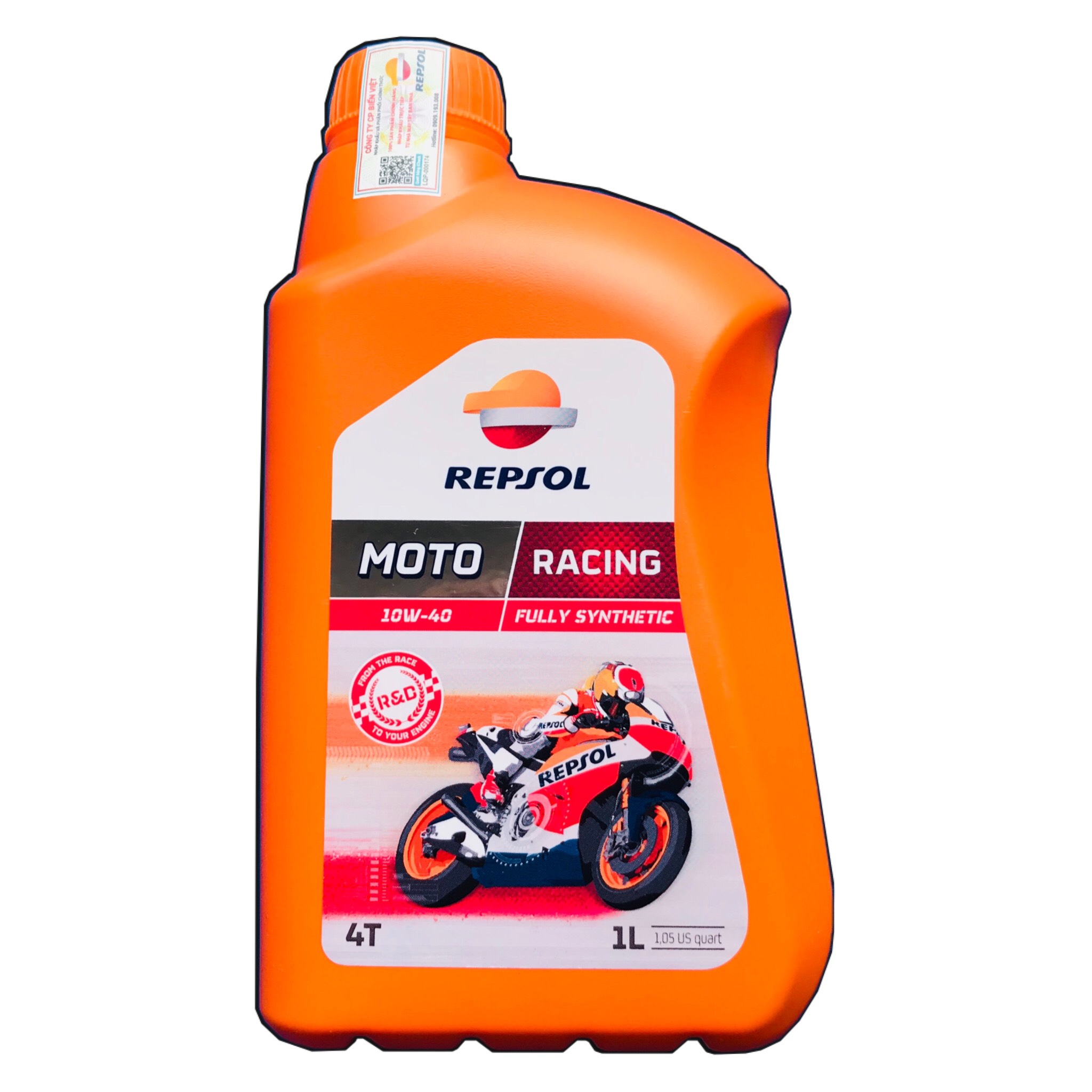 Dầu nhớt cao cấp Repsol Racing 10w40 hàng chính hãng 1L (Mẫu Mới)