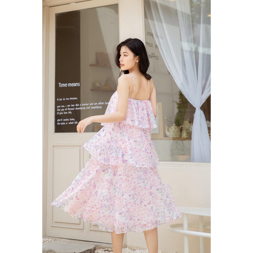 TIELA Đầm Váy hoa ba tầng-Sunny Dress