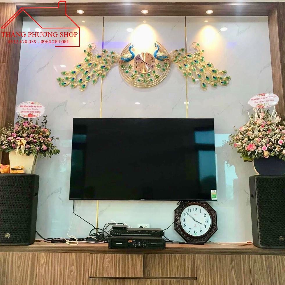 Đồng Hồ Treo Tường Trang Trí Chim Công Uyên Ương TP-066