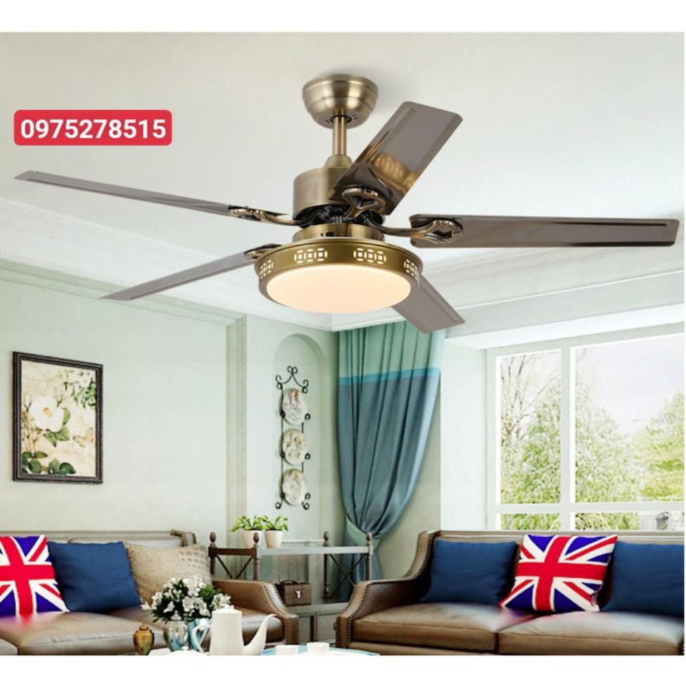 Quạt Trần 3 PHIÊN BẢN Lõi Đồng Full Gió, 3 hình thức Đèn LED, Có Điều Từ Xa, nguyên nhân DC 2D Gió