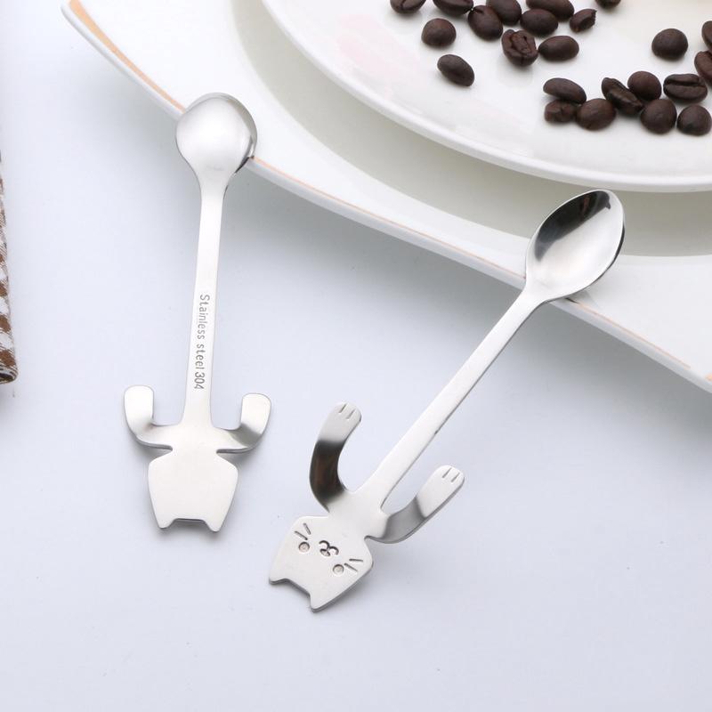 Muỗng Cà Phê Cán Dài Hình Mèo Dễ Thương