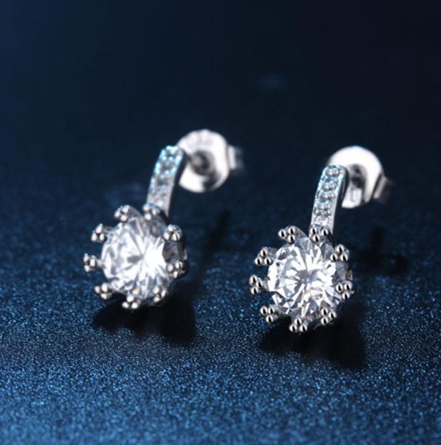 Bông tai nạm đá zircon lấp lánh BHBT346