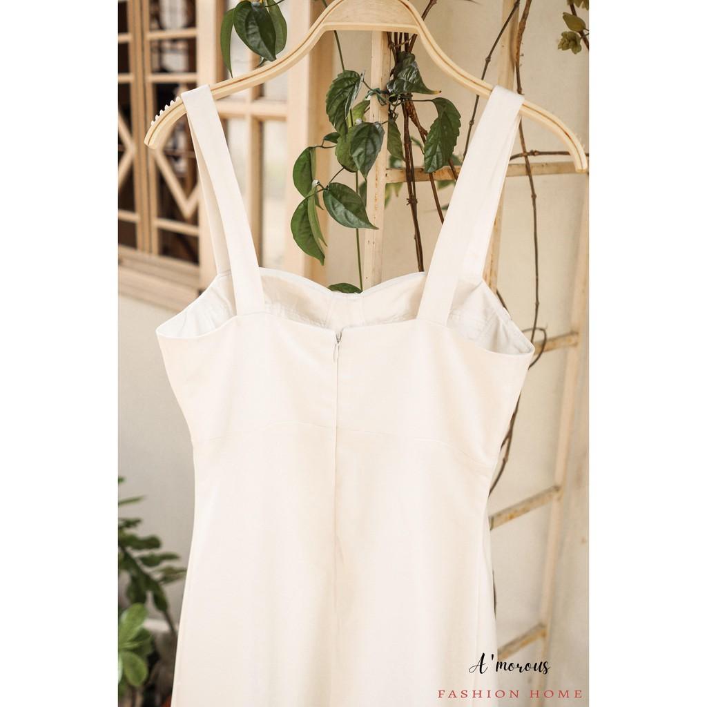 Đầm lụa dự tiệc corset xẻ tà form tôn dáng Pearl Corset Dress