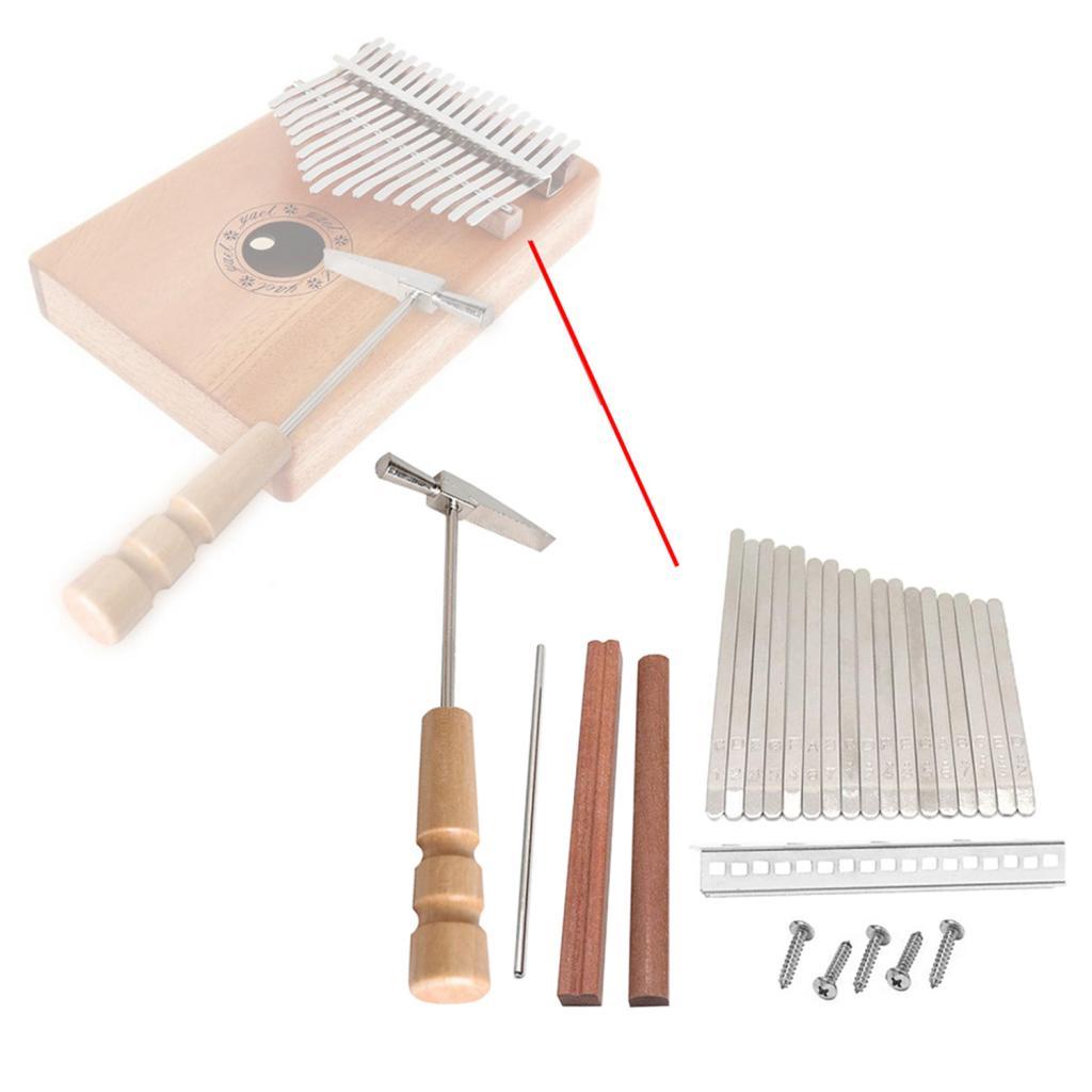 17 Key Kalimba DIY Accessory Thumb Piano - Keys+Bridge+Tuning Hammer