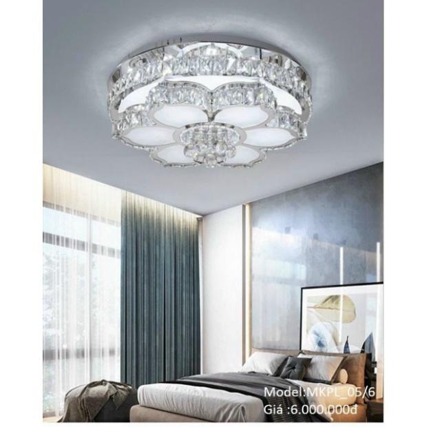 MKPL_05/6+8 Đèn mâm áp trần phale chuẩn K9 tô điểm phòng khách, đèn tô điểm trần hiện đại, dèn thả phale DT
