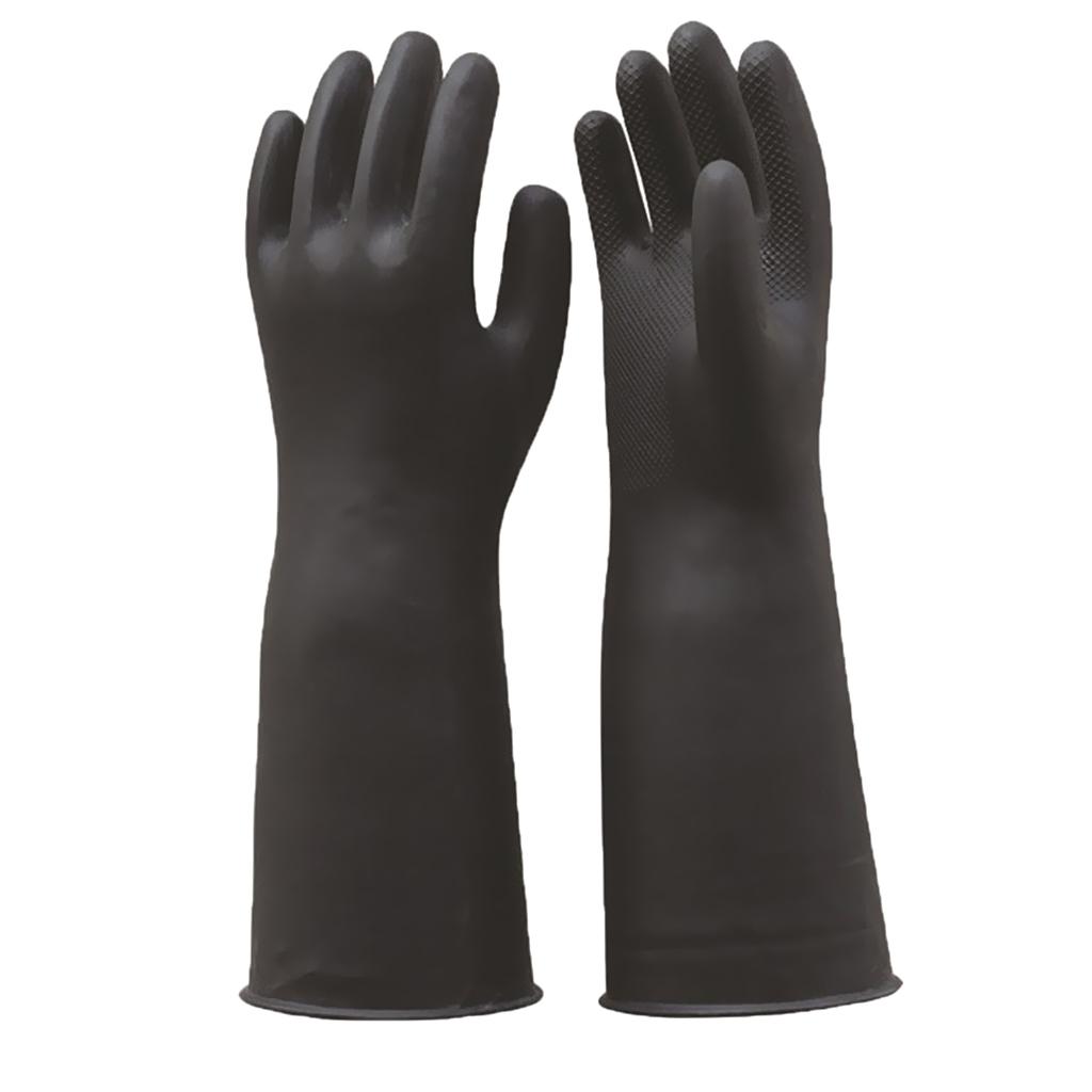 2 Pairs Rubber Latex Gloves 60cm Long Gloves Industrial Home Gardening Work